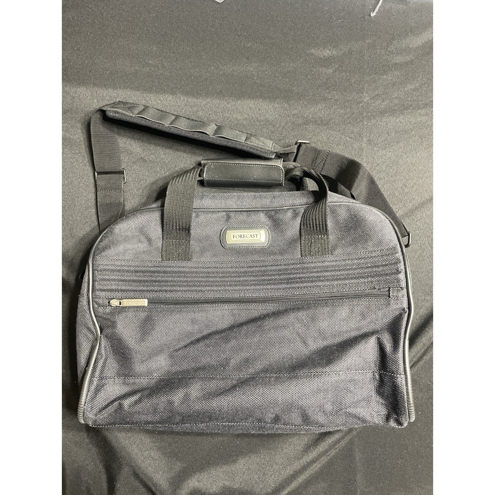 Forecast Black Travel Duffel Bag 16x12x6 Shoulder Strap Carry On Overnight